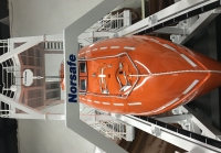 custom made model of Free Fall Liftboat with davit system